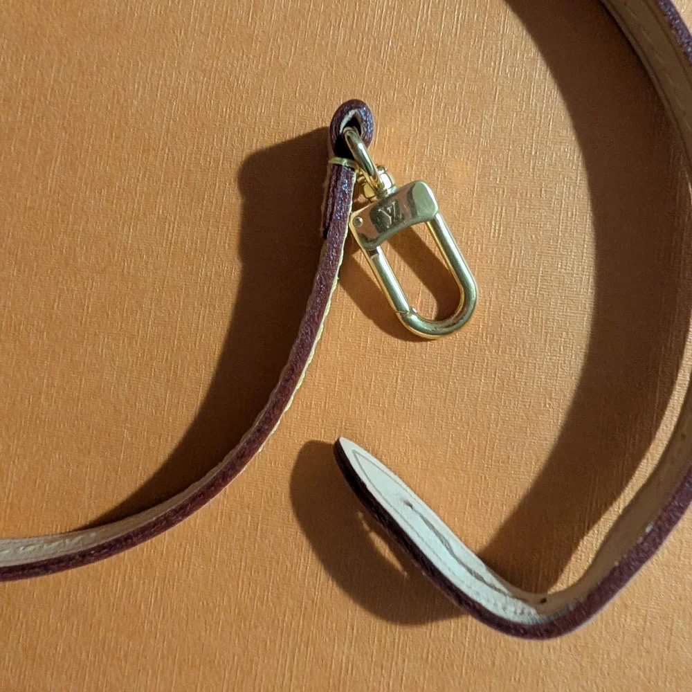 Louis Vuitton Tan Leather Strap with Gold Hardware